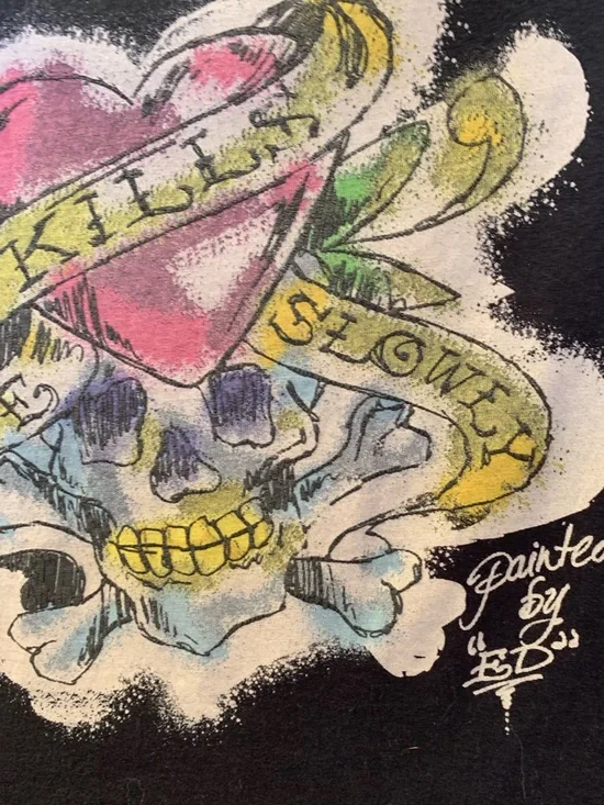 Ed Hardy by Christian Audigier “Love Kills Slowly" Tattoo Design Painted by “ED” - Picture 2 of 9